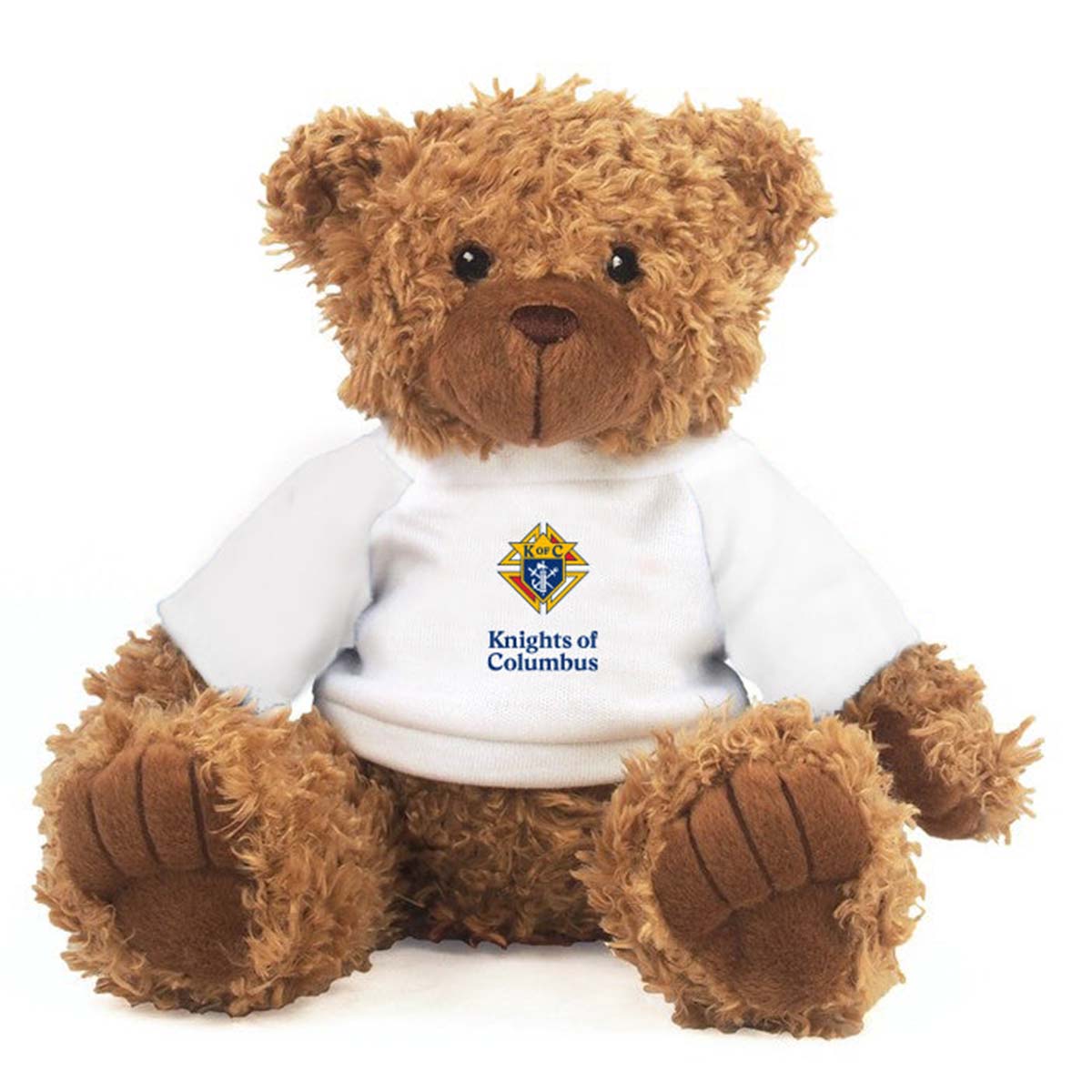 8" Plush Curley Bear with KofC T shirt