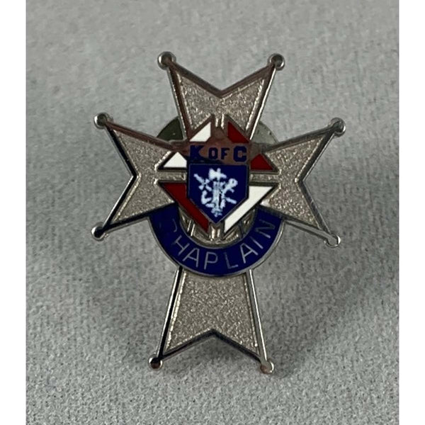 Chaplain Pin Rhodium Plated Knights Gear Usa