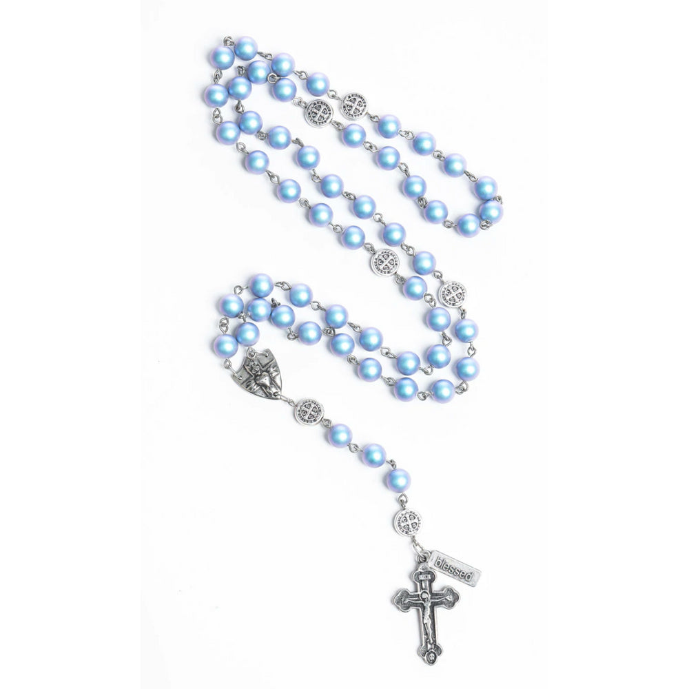 My Saint My Hero Crystal Pearl Rosary
